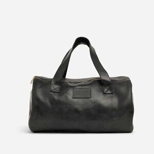 NEW Parker Clay Omo Overnight Full Grain Leather Weekender Duffle Bag Black